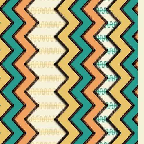 Thumbnail: Contemporary geometric zigzag design with deep, earthy tones and intricate detailing