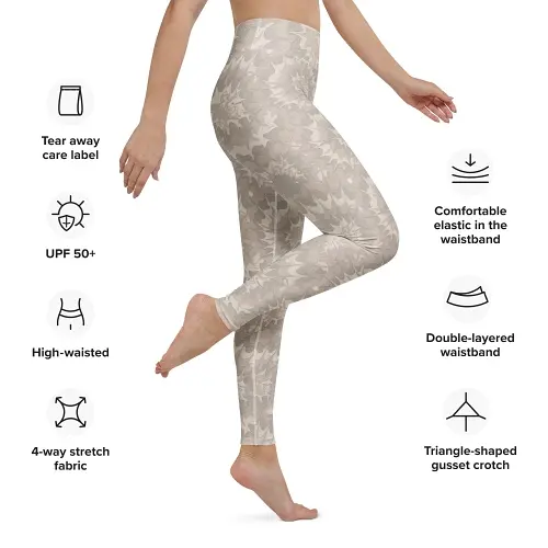 Thumbnail: Garment specifications leggings XS-XL smooth yarn raised waistband soft fit