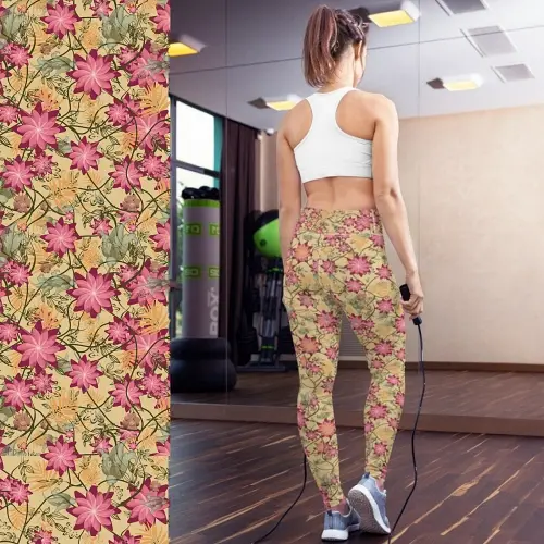 Thumbnail: Adult wearing Baroque Icing leggings on New Orleans base