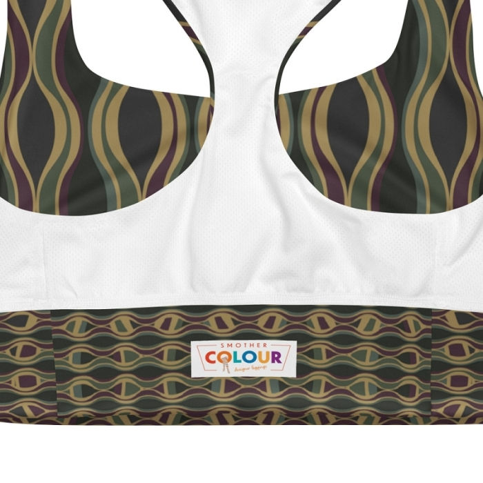 Thumbnail: 3043 Velvet Vines on Eclipse Longline sports bra