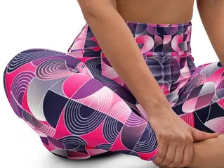 Close up of leggings of Formshift Yoga Leggings