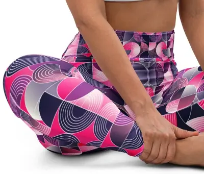 Close up of leggings of Formshift Yoga Leggings