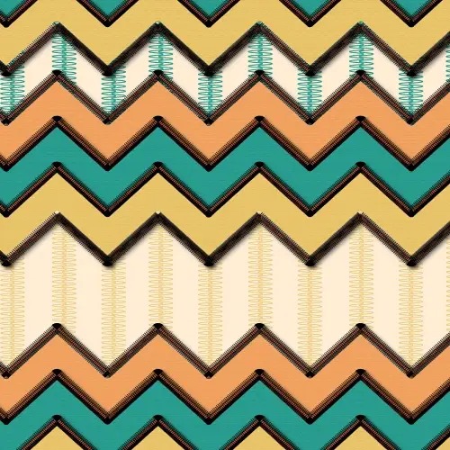Thumbnail: Soft pastel zigzag pattern in peach, teal, and pale yellow for a light, airy look