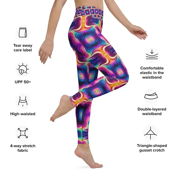 Thumbnail: XS-XL Garment specifications: 82% polyester, 18% spandex, high-rise waistband, fully opaque, UPF 50+.