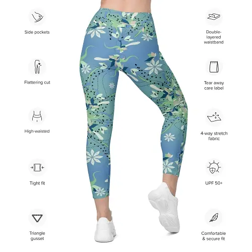 Thumbnail: Garment specifications: adult leggings with pockets and triangle gusset design