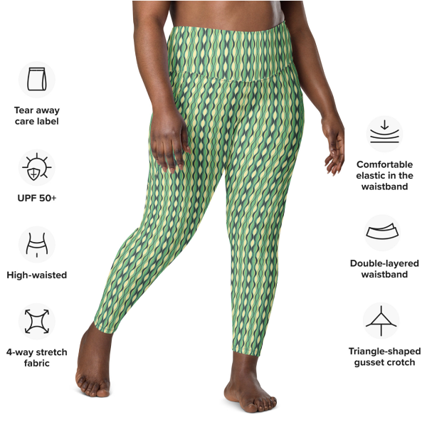 Thumbnail: Garment specifications: leggings 2XS–6XL, pockets, UPF 50+, triangle gusset