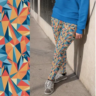 Thumbnail: Plus-size model in Hexa Harmony compression leggings walking in sunlight