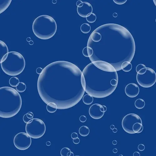 Thumbnail: Repeating bubble design with translucent shading on Cerulean Blue background
