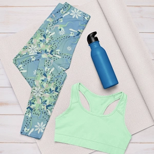 Smother Colour Blue Grotto leggings comfort image