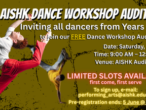 Join the AISHK Dance Team - Dance Workshop Audition