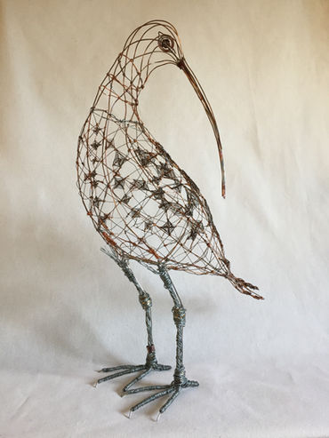 Wire Curlew sculpture, part of the sculpture trail at Durham Wildlife Trust Low Barns NNR