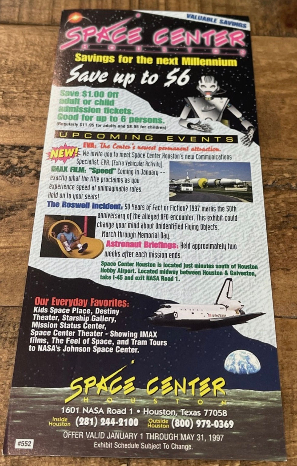 1997 Houston Space Center Pamphlet