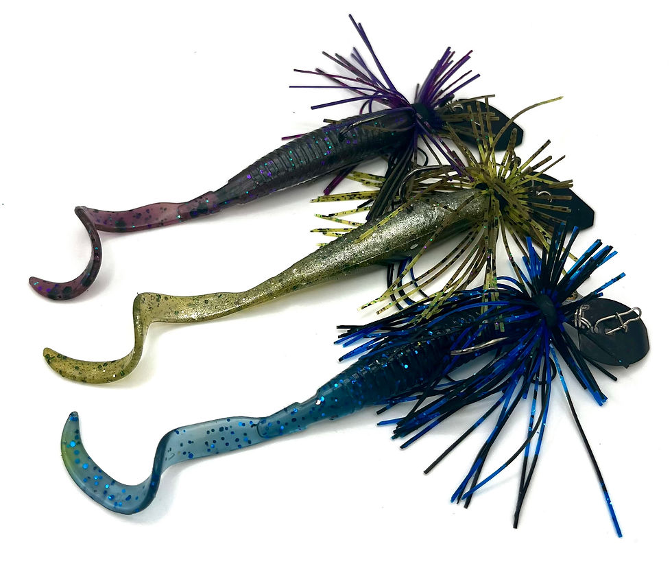 Thumbnail: 3 pack - Micro ChattaWacka Vibration Jigs - 1/8oz + 1OT