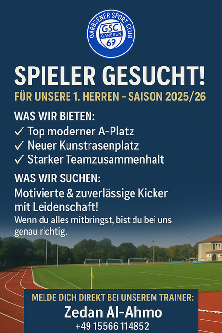 Fußballsparte sucht Spieler
