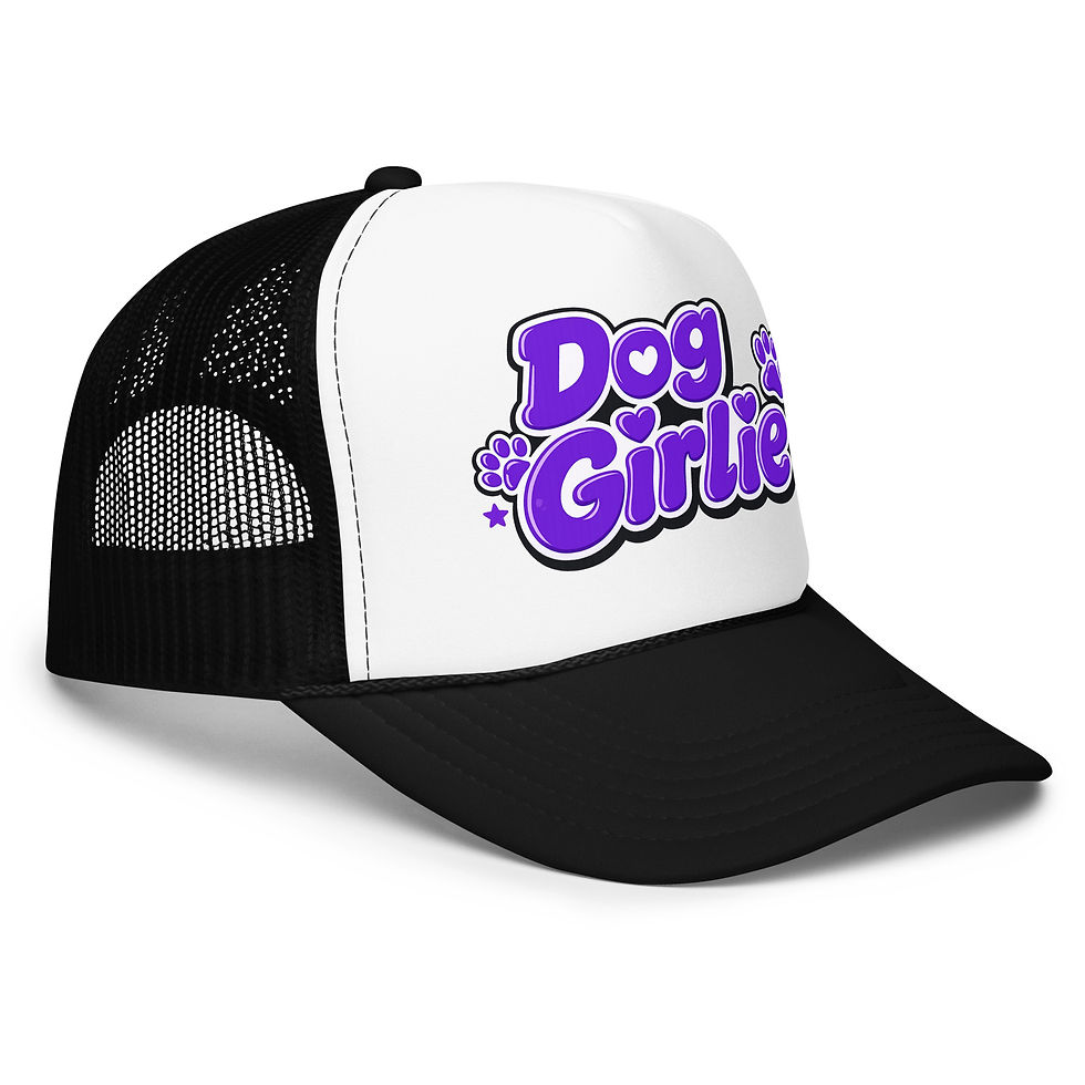 Thumbnail: Dog Girlie Purple Foam trucker hat