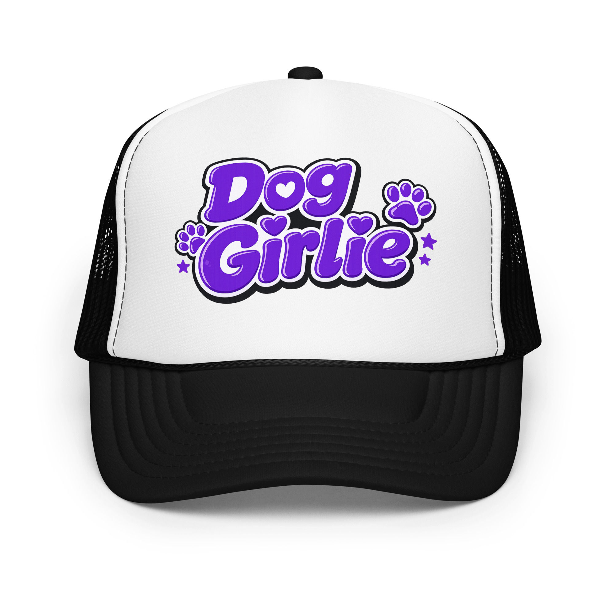 Dog Girlie Purple Foam trucker hat