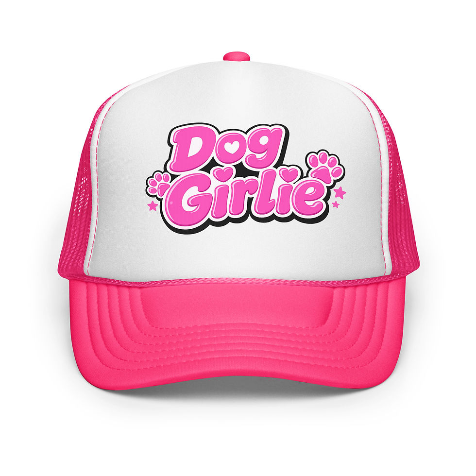 Thumbnail: Dog Girlie Pink Foam trucker hat