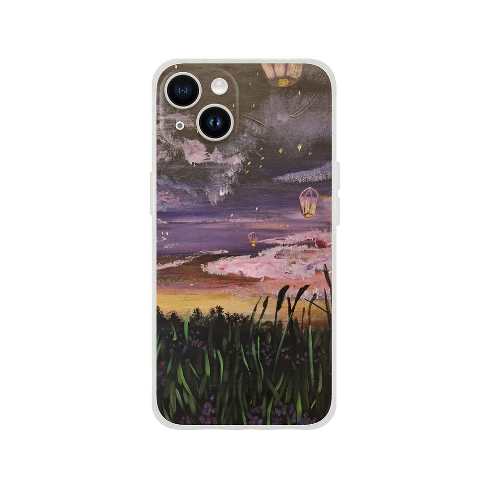 Thumbnail: Lavender Lanterns - iPhone Flexi case
