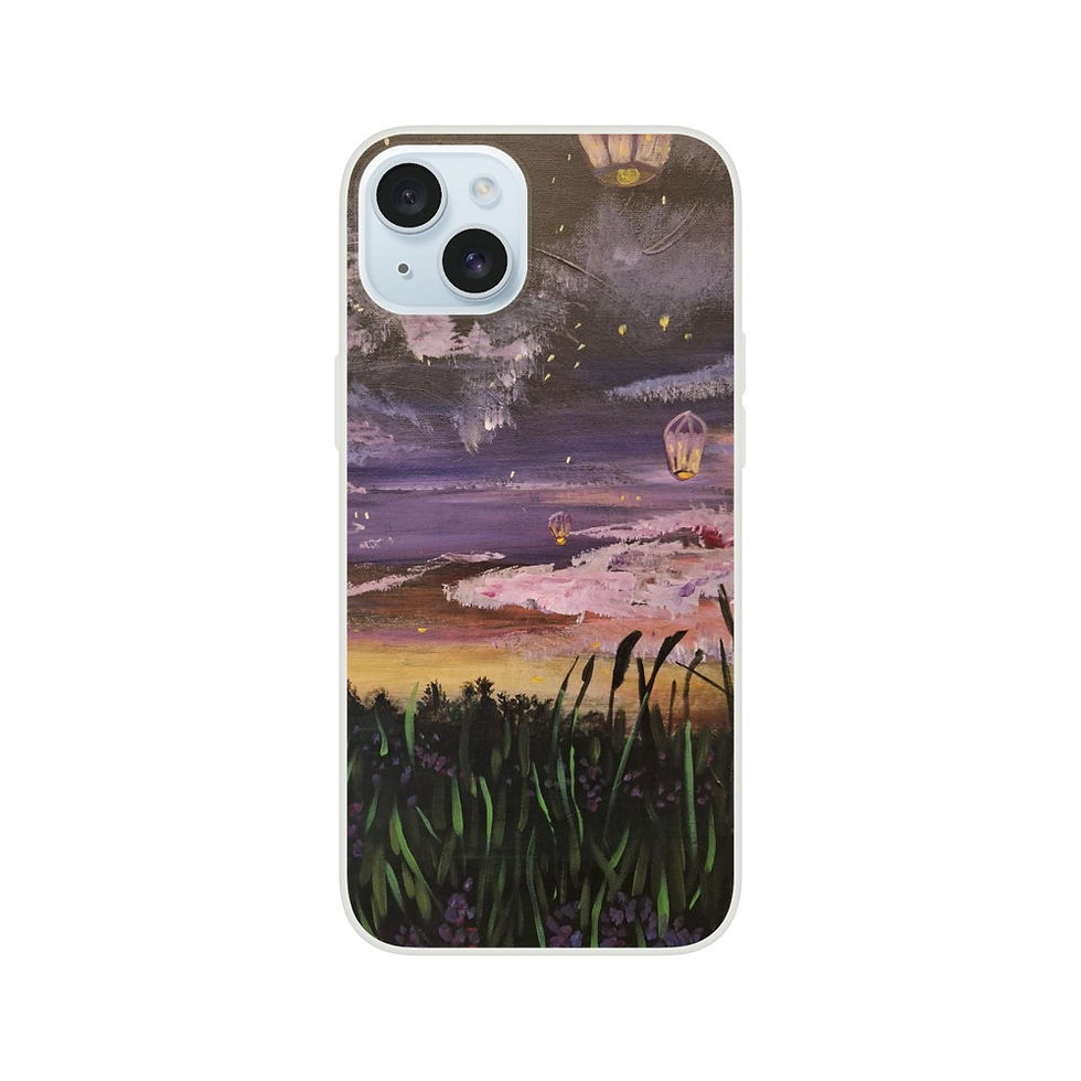 Thumbnail: Lavender Lanterns - iPhone Flexi case