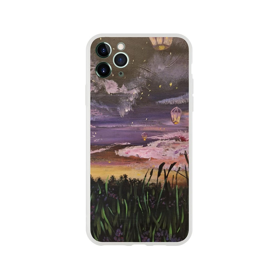 Thumbnail: Lavender Lanterns - iPhone Flexi case