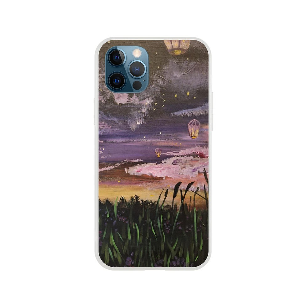 Thumbnail: Lavender Lanterns - iPhone Flexi case
