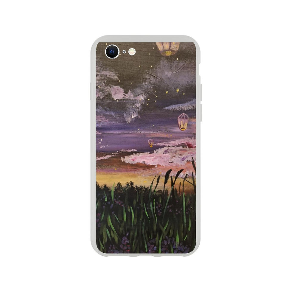 Thumbnail: Lavender Lanterns - iPhone Flexi case