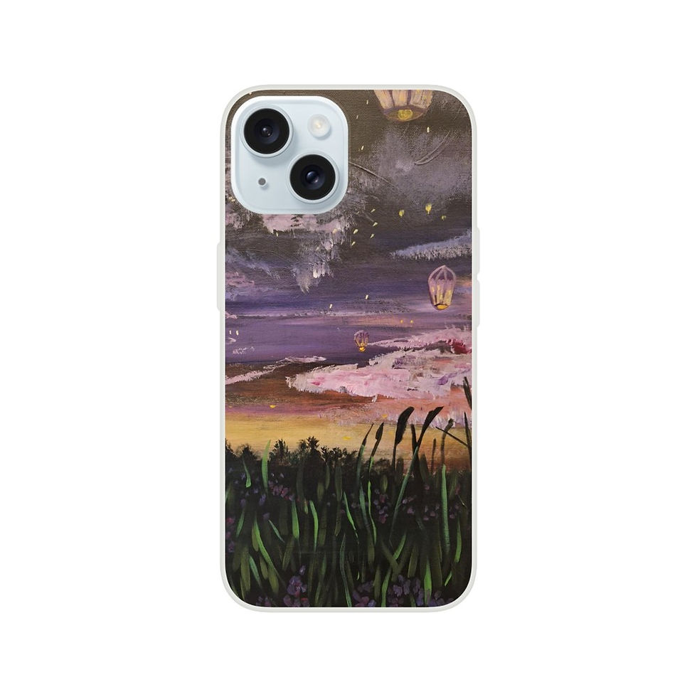 Thumbnail: Lavender Lanterns - iPhone Flexi case