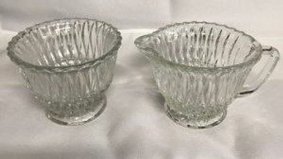 Glass, Cream and Sugar Service