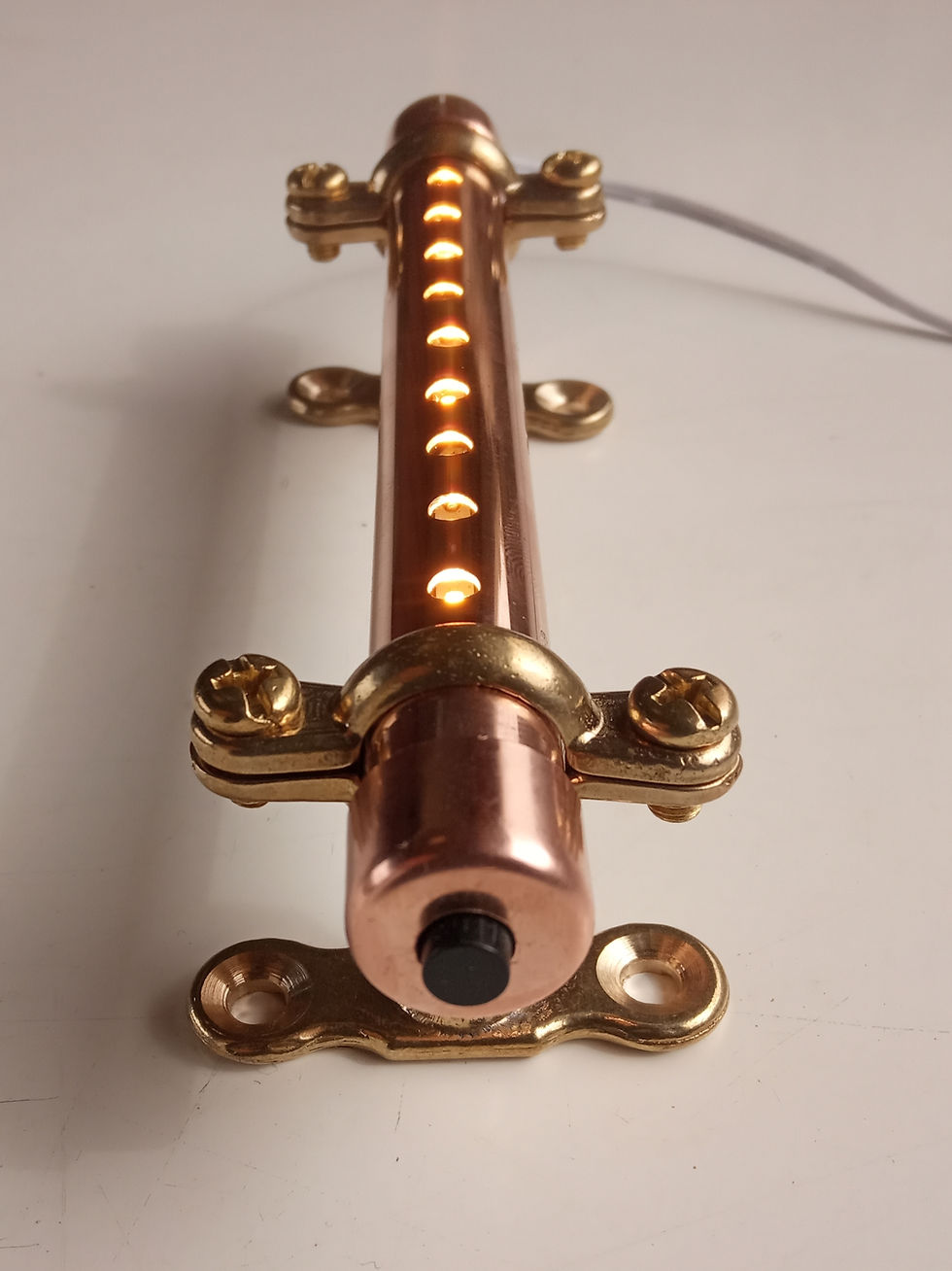 Thumbnail: 2x 15cm / 6 inch 12V LED Lights with Brass Munsen Rings