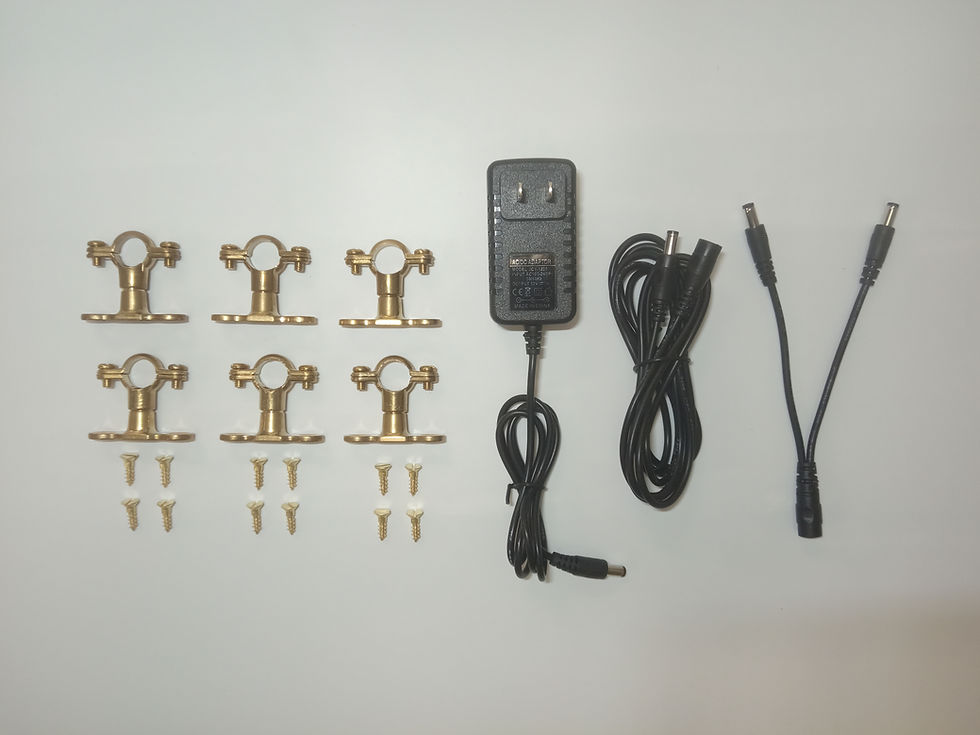 Thumbnail: 2x 80cm / 31.5” Mains Plugin Copper Lights, Touch Dimmable or Push Switch