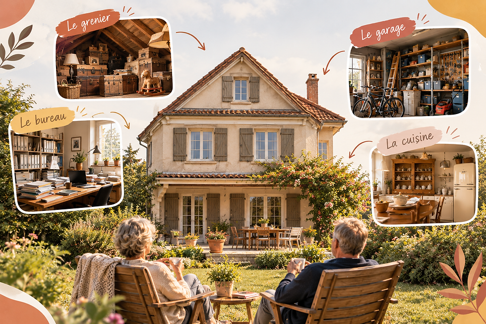 une maison familiale encombrée