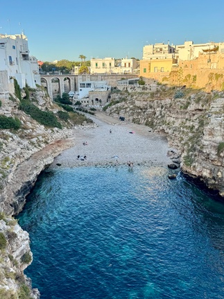 Lama Monachile beach in Polignano the main beach in the city