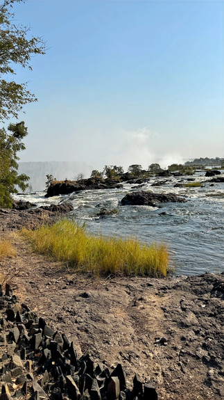 Victoria Falls Zambia an area where you can walk into the water