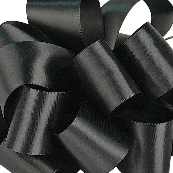 Offray Double Face 2 1/4'' BLACK 50 YARDS
