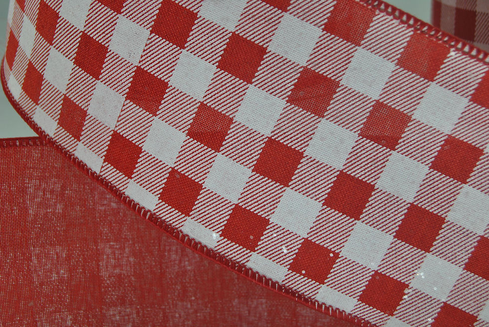 Miniatura: RIBBON COUNTRY CHECKS 4X10YDS RED