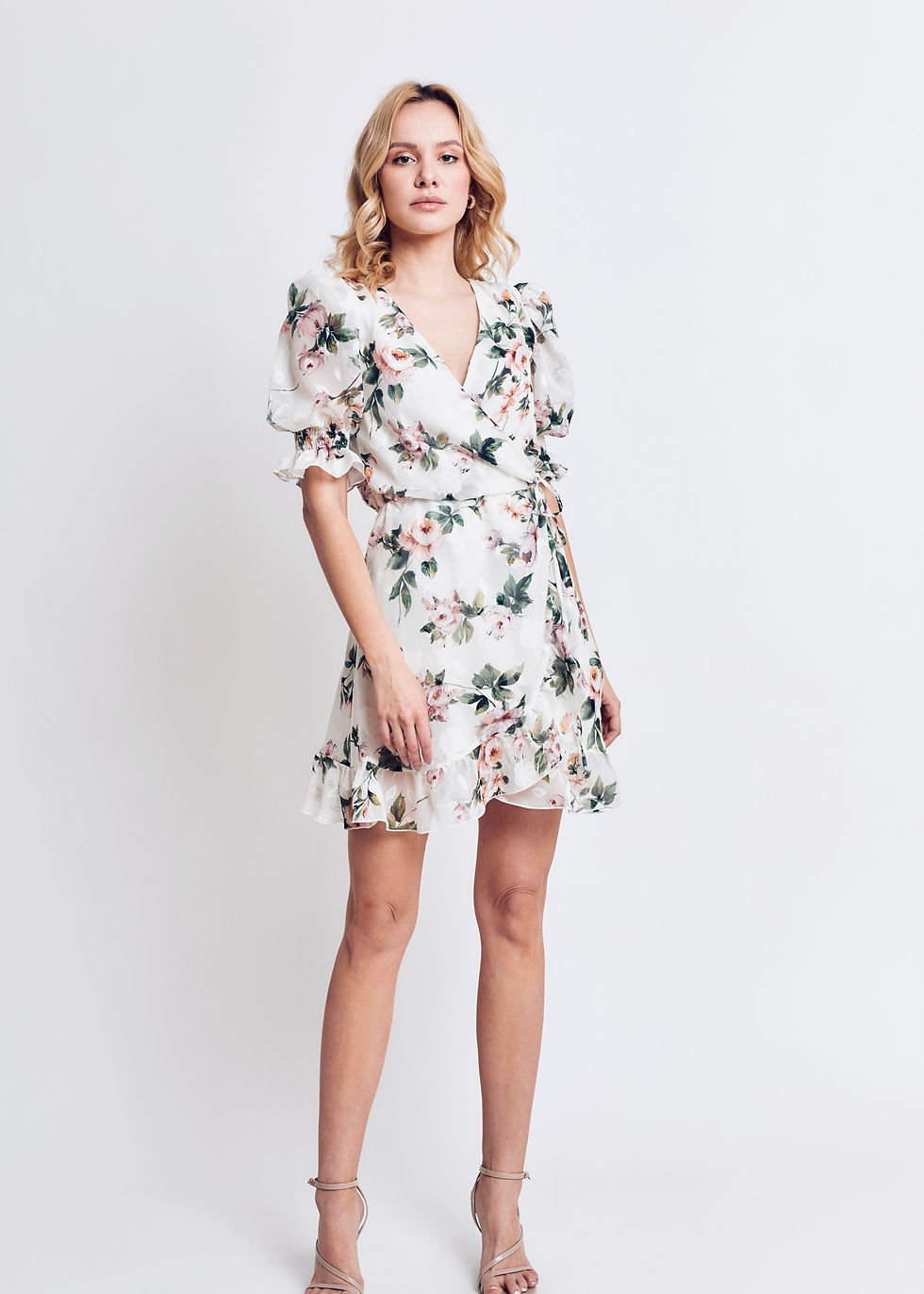 FLORAL WRAP DRESS woman