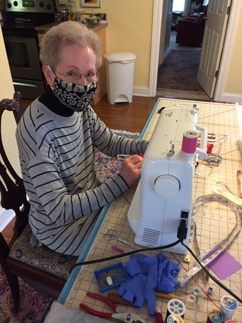Sally Hubbard One of many community members making masks to keep us all safe copy.JPG