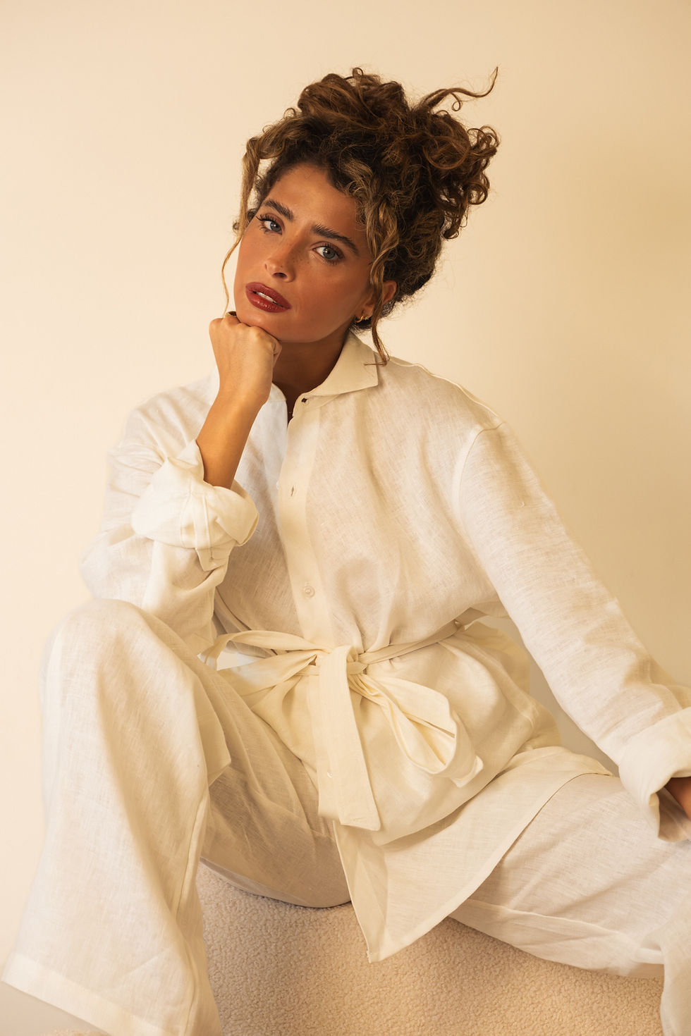 Miniatura: WHITE LINEN SET