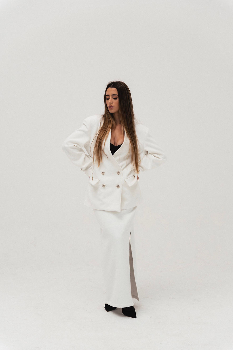 Thumbnail: WHITE WOOL BLAZER 