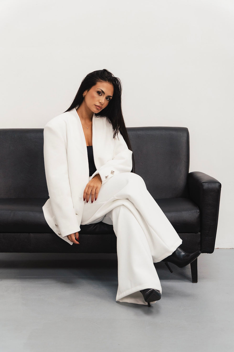 Thumbnail: WHITE WOOL BLAZER 