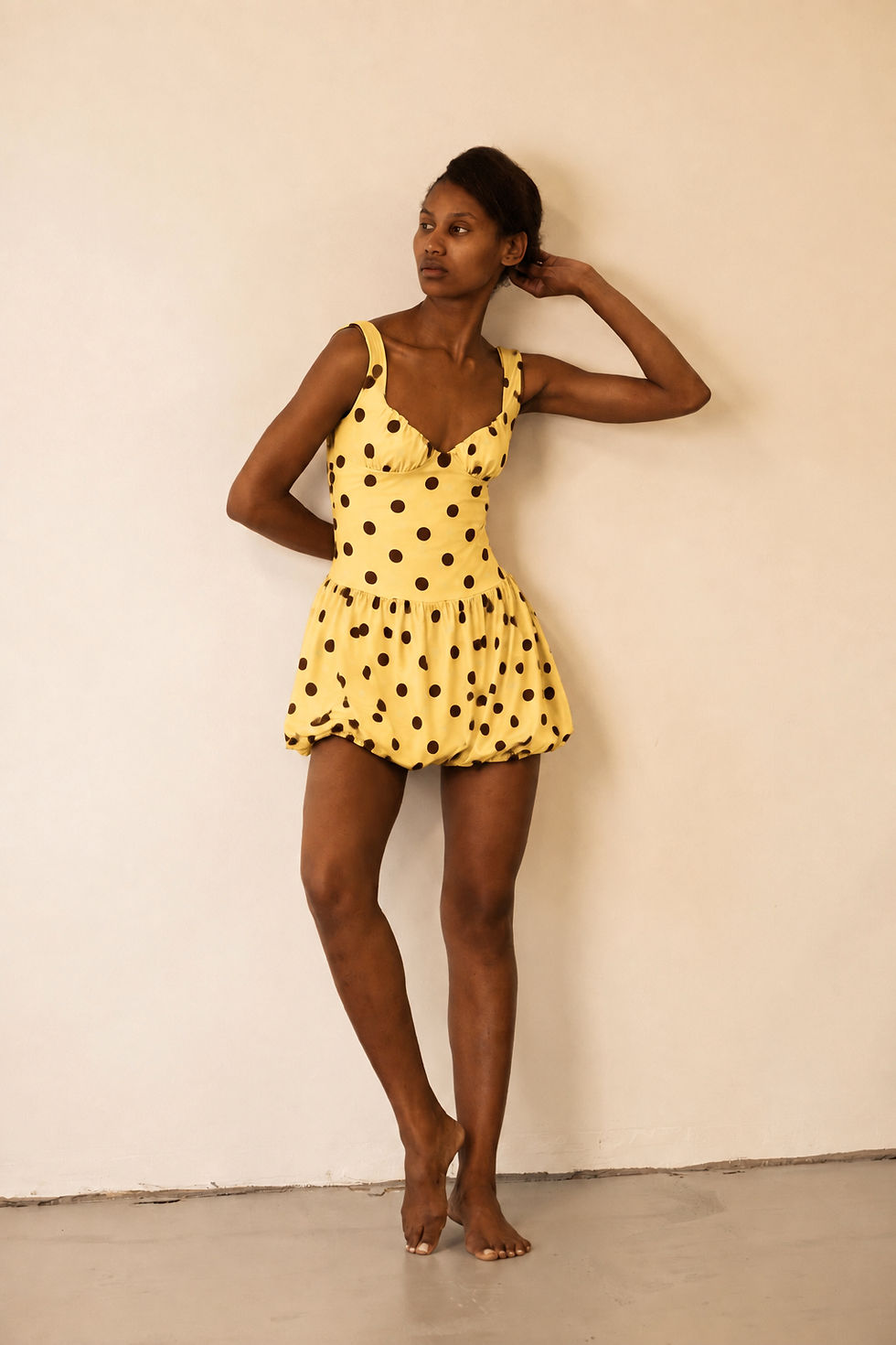 Thumbnail: Yellow Butter POLKA DOTS Dress 