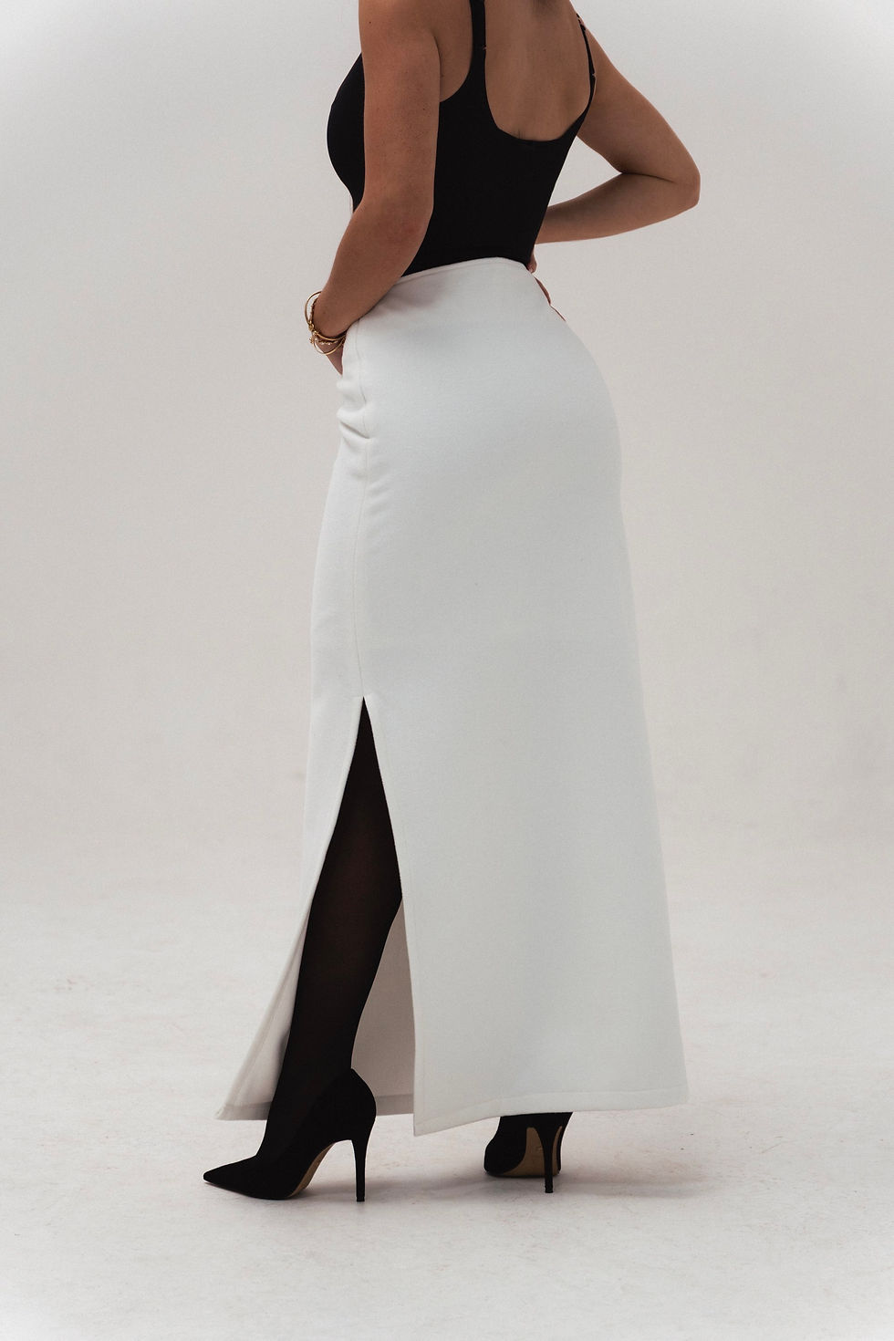 Miniatura: WHITE WOOL SKIRT 