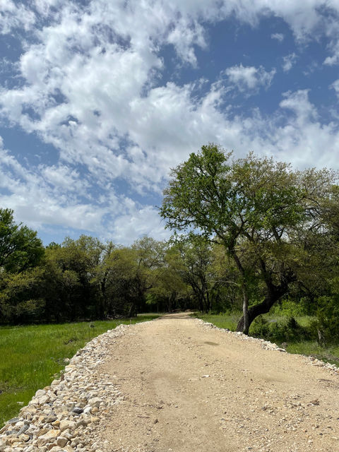 road, roadbase, shared drive, concrete, asphalt, septic, well, water lines, electricity, power pole, rainwater collection, solar, off grid living, chickens, texas home, move to texas,
