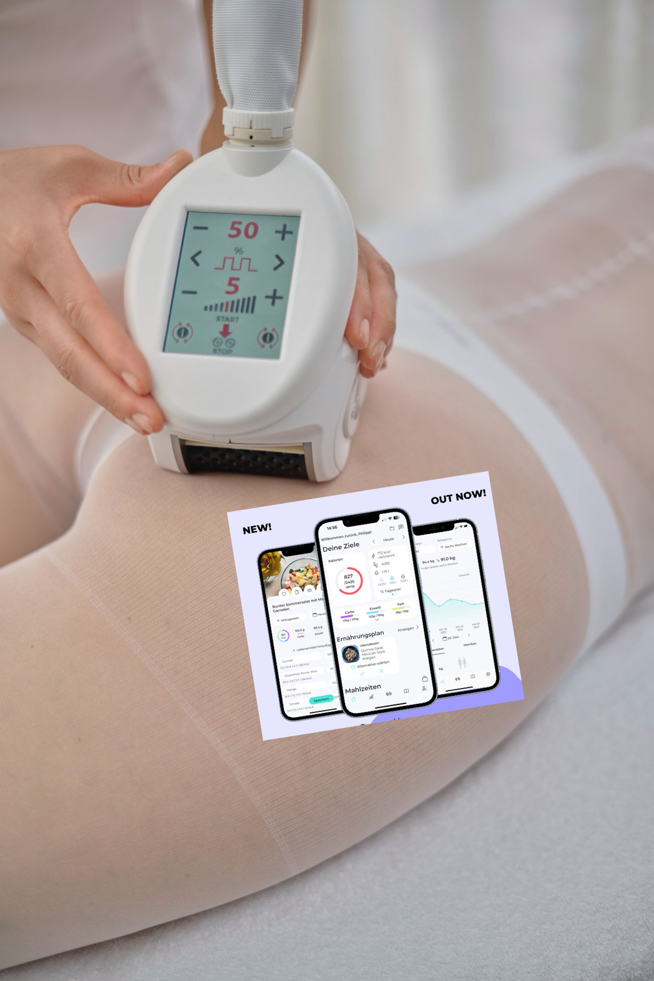 ICOONE Laser med Bodyforming Behandlung zur Hautstraffung und Cellulite-Reduktion