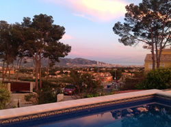 Utsikt mot Benidorm "skyline"