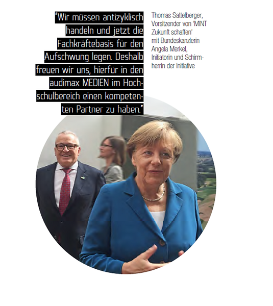 Thomas Sattelberger in Gespräch mit Angela Merkel