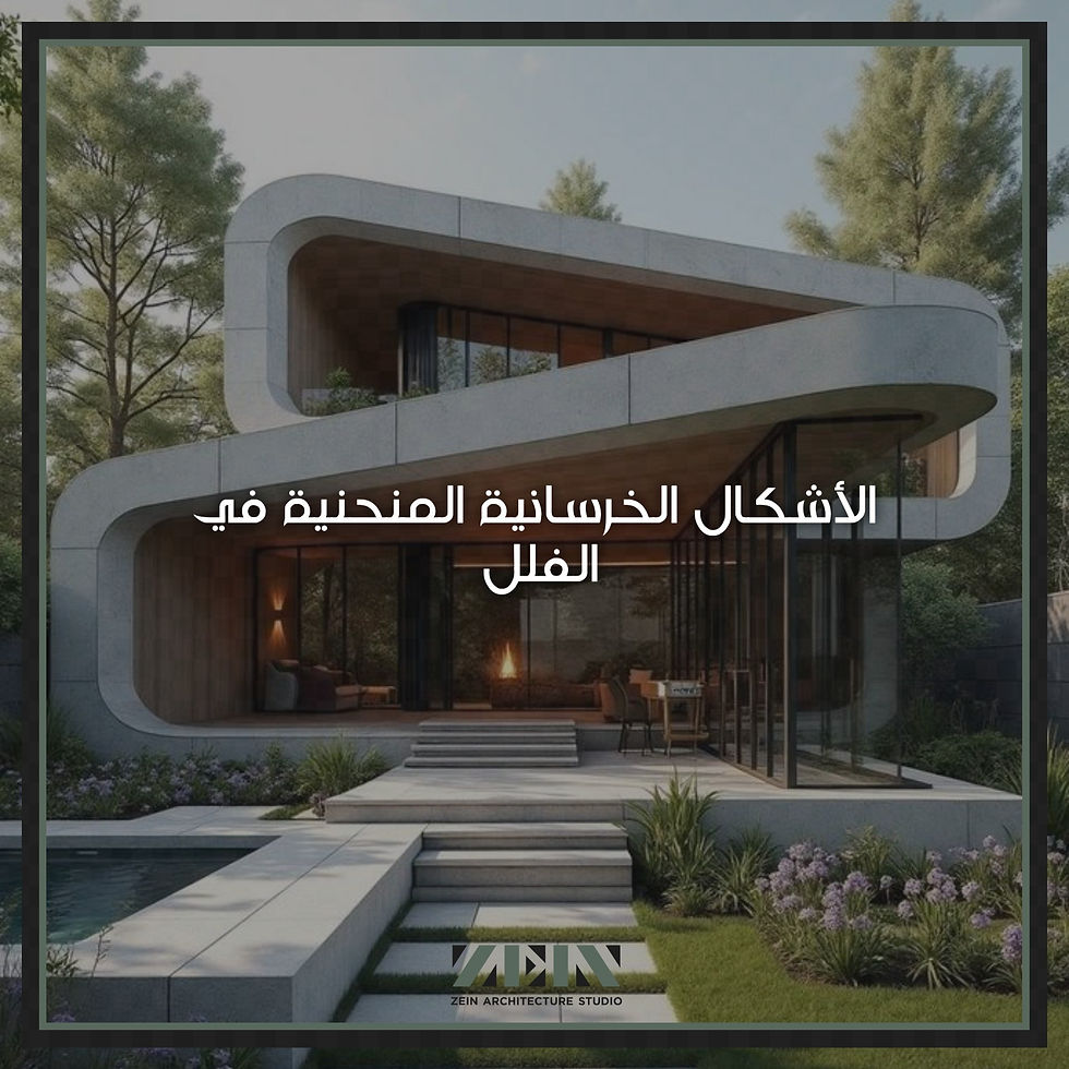 الأشكال الخرسانية المنحنية في الفلل
