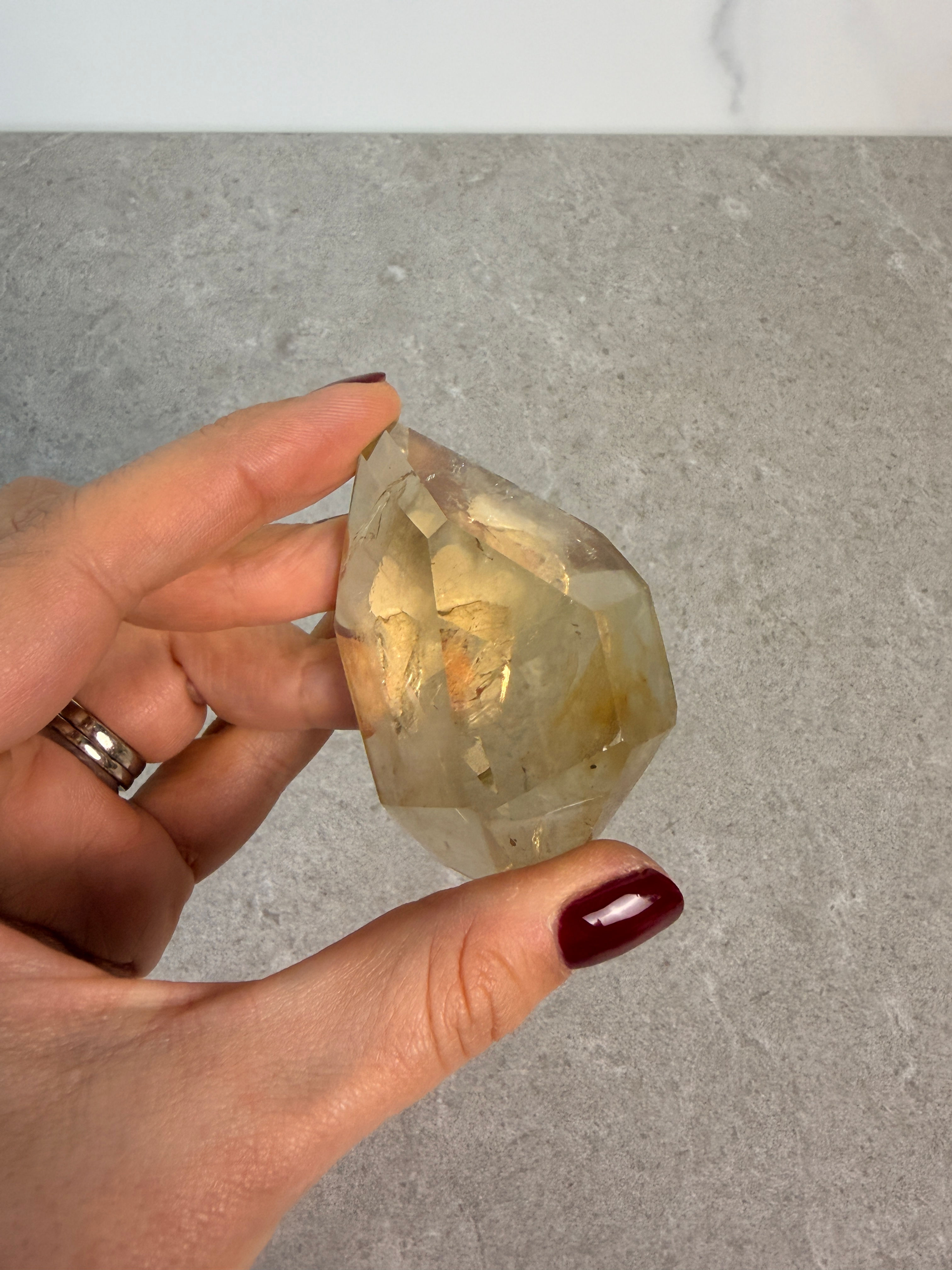 110 Citrine Palm Size Polished