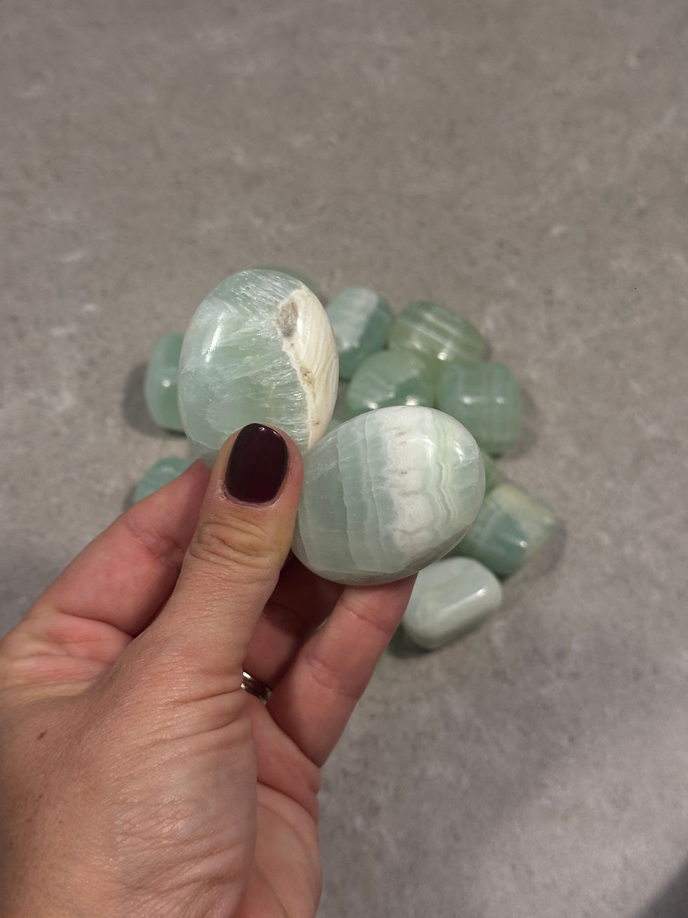 Thumbnail: Pistachio Calcite (various shapes available)
