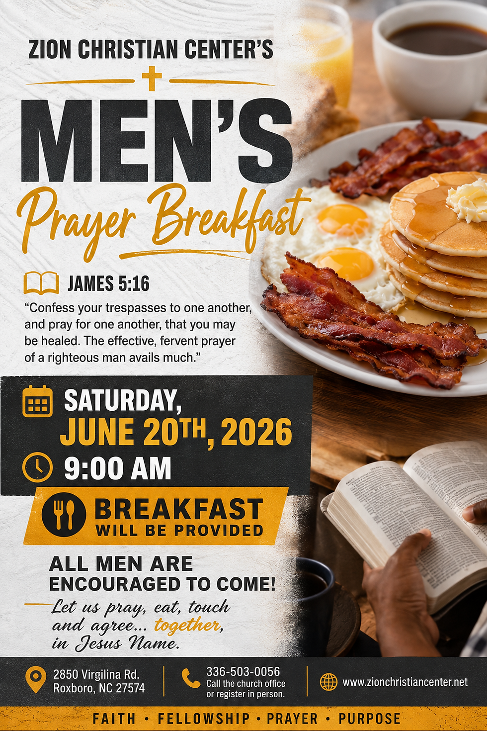 Zion Christian Center Men's Prayer Breakfast 2026